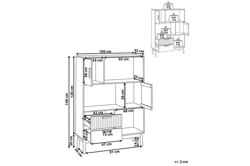 Kirjahylly Lynwood - Säilytys - Hylly - Kirjahylly