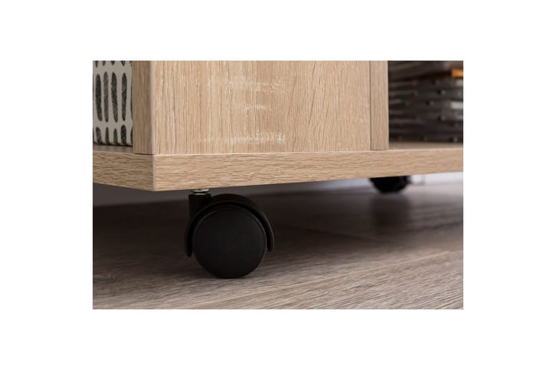 Kirjahylly Wohnling liikkuva, moderni ja yksinkertainen, jossa on useita säilytyslokeroita Sonoma - Sonoma - Säilytys - Säilytyskalusteet - Lipasto - Laatikostot