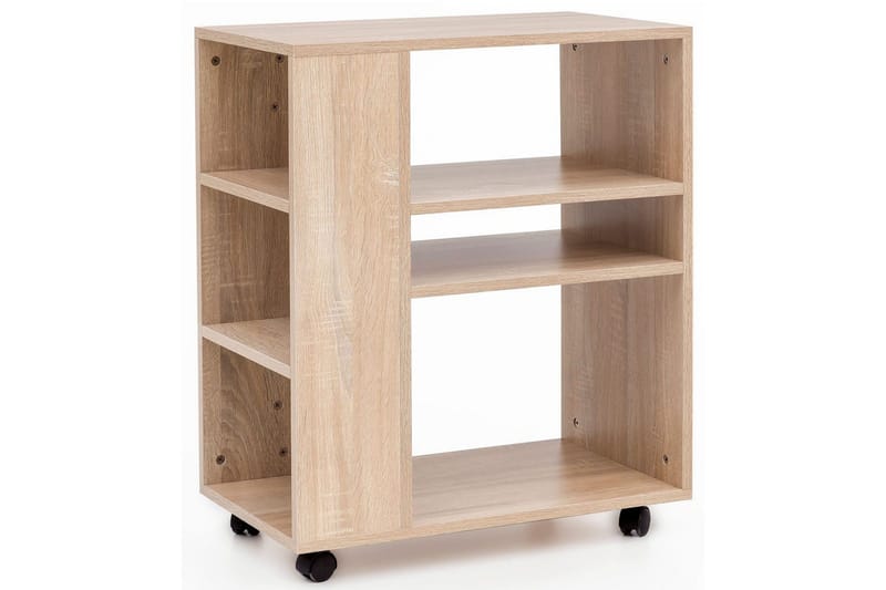 Kirjahylly Wohnling liikkuva, moderni ja yksinkertainen, jossa on useita säilytyslokeroita Sonoma, Sonoma