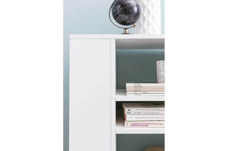 Kirjahylly Wohnling liikkuva, moderni ja yksinkertainen, jossa on useita säilytyslokeroita Valkoinen - Valkoinen - Säilytys - Säilytyskalusteet - Lipasto - Laatikostot