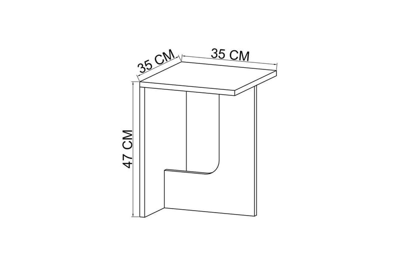 Kiros Sivupöytä 35x35 cm - Beige - Huonekalut - Pöytä & ruokailuryhmä - Apupöytä & sivupöytä - Tarjotinpöytä & pikkupöytä