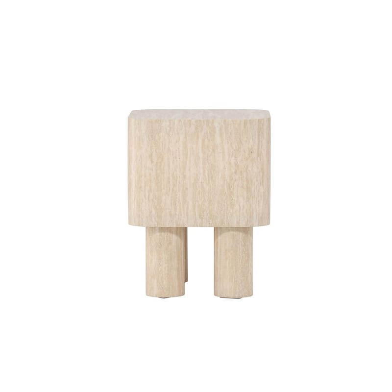 Klirou Sivupöytä 40 cm - Beige - Huonekalut - Pöytä & ruokailuryhmä - Apupöytä & sivupöytä - Tarjotinpöytä & pikkupöytä