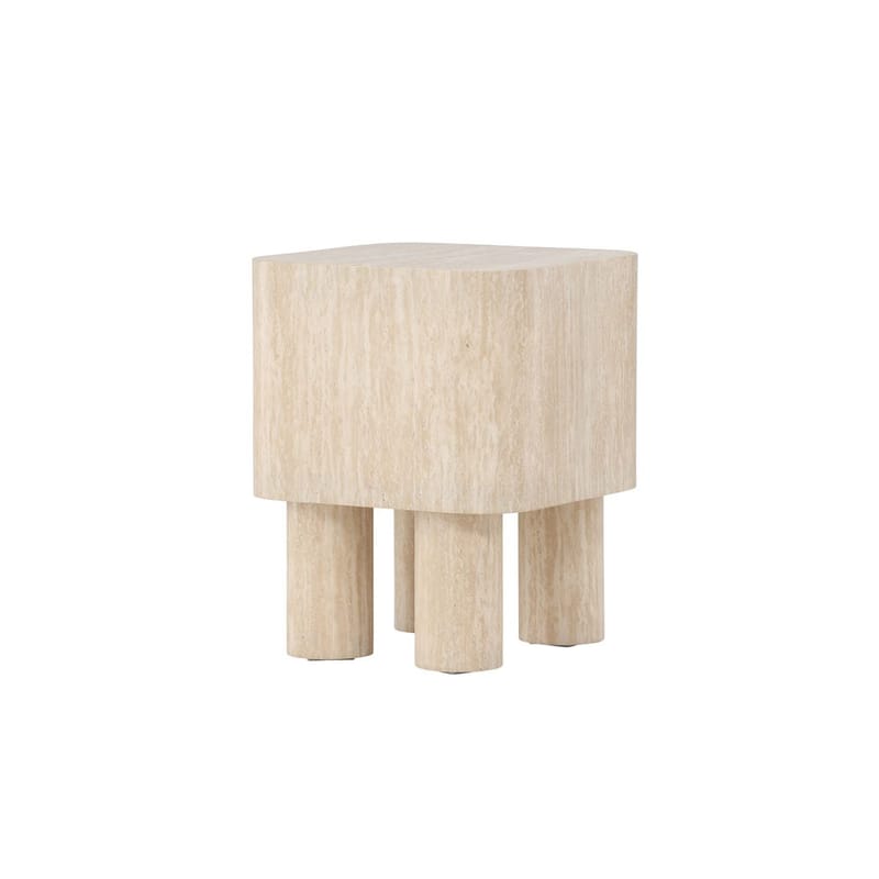 Klirou Sivupöytä 40 cm - Beige - Huonekalut - Pöytä & ruokailuryhmä - Apupöytä & sivupöytä - Tarjotinpöytä & pikkupöytä