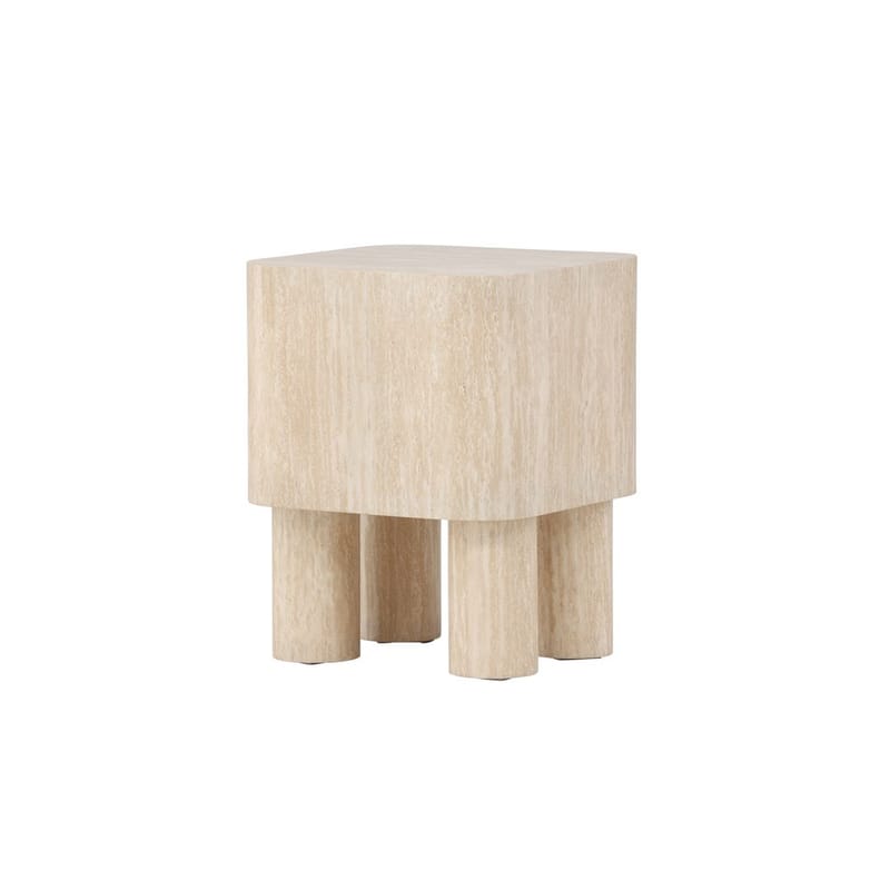 Klirou Sivupöytä 40 cm - Beige - Huonekalut - Pöytä & ruokailuryhmä - Apupöytä & sivupöytä - Tarjotinpöytä & pikkupöytä
