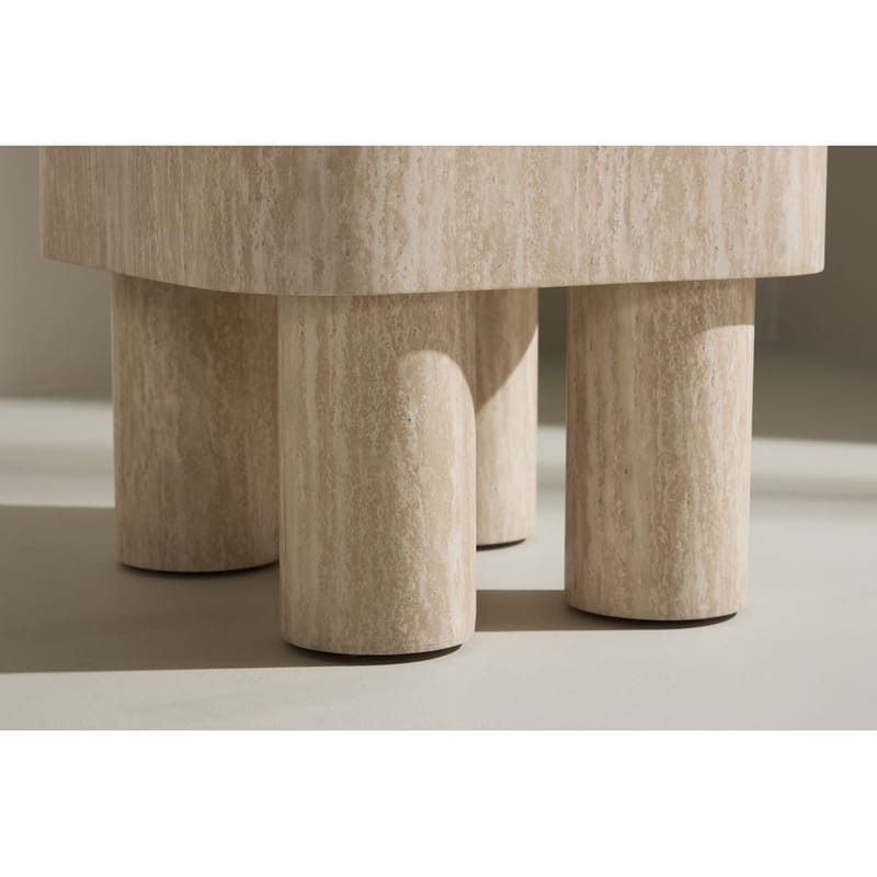 Klirou Sivupöytä 40 cm - Beige - Huonekalut - Pöytä & ruokailuryhmä - Apupöytä & sivupöytä - Tarjotinpöytä & pikkupöytä