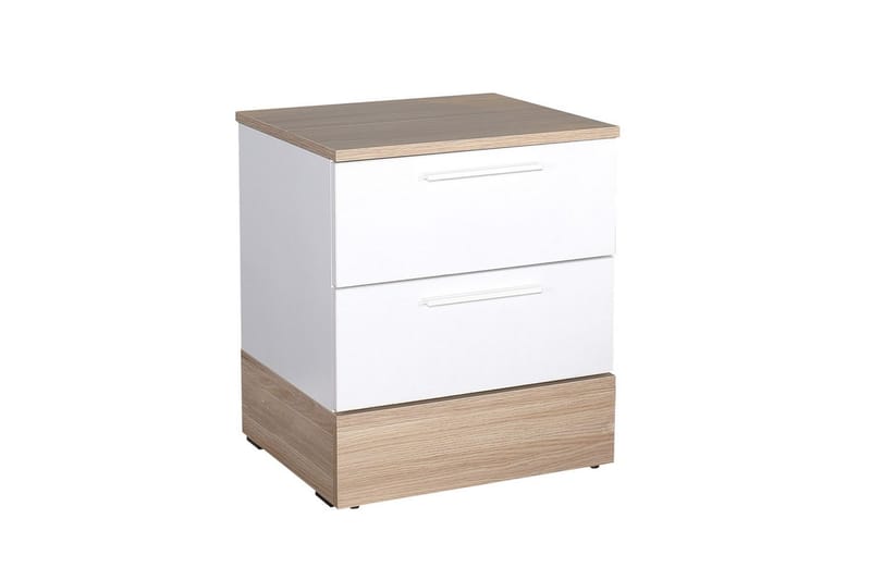 KMD Yöpöytä 45 cm - Tammi/Valkoinen - Huonekalut - Pöytä & ruokailuryhmä - Apupöytä & sivupöytä - Yöpöytä
