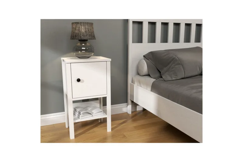 Konrul Yöpöytä 40 cm - Luonnollinen/Valkoinen - Huonekalut - Pöytä & ruokailuryhmä - Apupöytä & sivupöytä - Yöpöytä