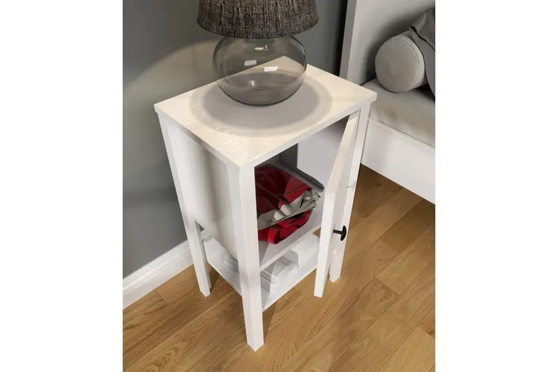 Konrul Yöpöytä 40 cm - Luonnollinen/Valkoinen - Huonekalut - Pöytä & ruokailuryhmä - Apupöytä & sivupöytä - Yöpöytä