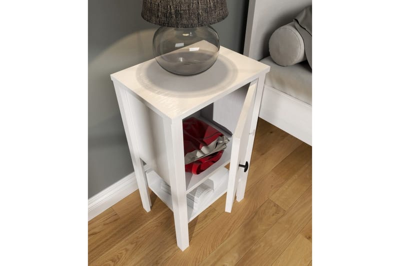 Konrul Yöpöytä 40 cm - Luonnollinen/Valkoinen - Huonekalut - Pöytä & ruokailuryhmä - Apupöytä & sivupöytä - Yöpöytä