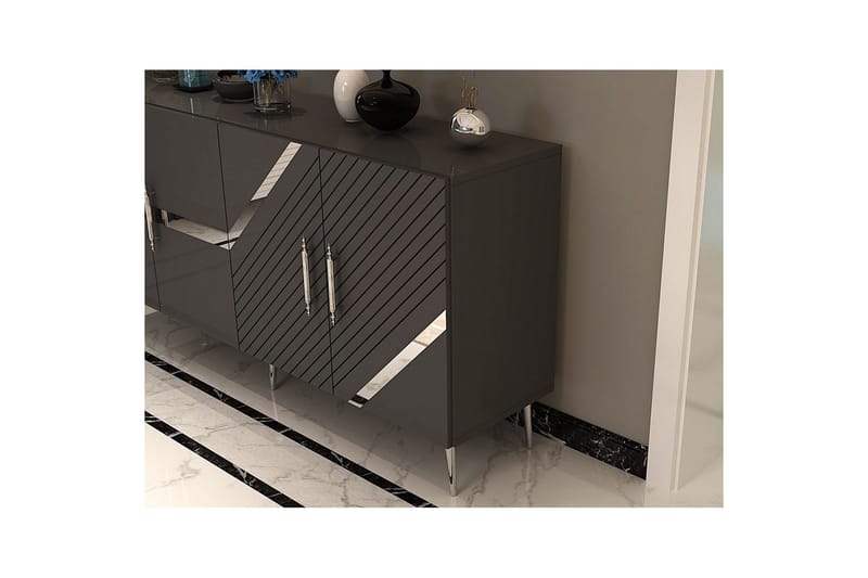 Konsoli Bielany Antrasiitti / Hopea - Antrasiitti / Hopea - Huonekalut - Pöytä & ruokailuryhmä - Apupöytä & sivupöytä - Konsolipöytä