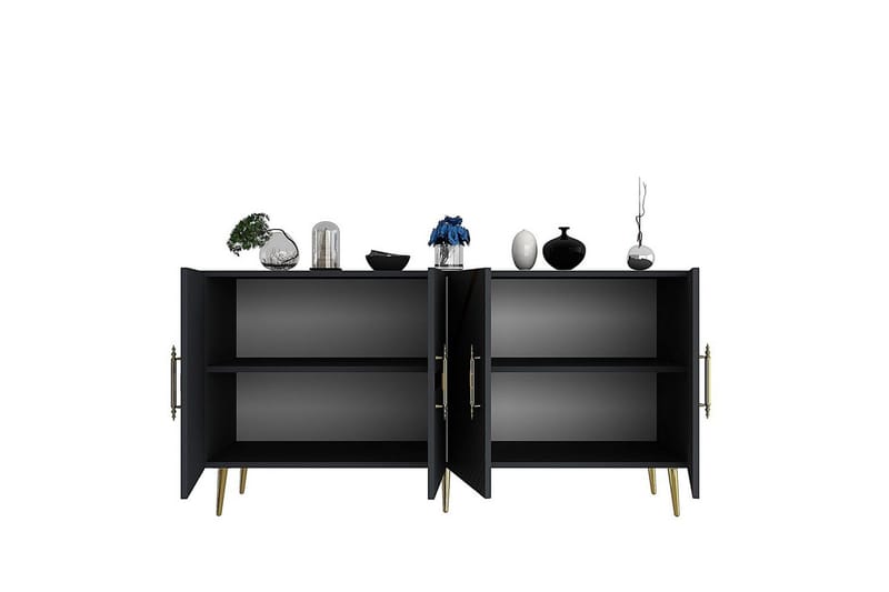 Konsoli Bielany Antrasiitti / Kulta - Antrasiitti / Kulta - Huonekalut - Pöytä & ruokailuryhmä - Apupöytä & sivupöytä - Konsolipöytä