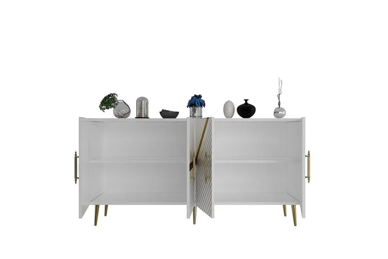 Konsoli Bielany Valkoinen / Kulta - Valkoinen / Kulta - Huonekalut - Pöytä & ruokailuryhmä - Apupöytä & sivupöytä - Konsolipöytä