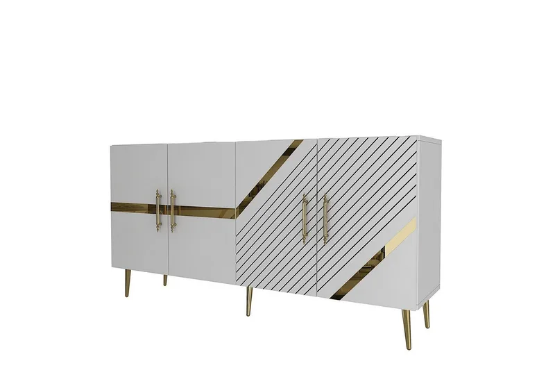 Konsoli Bielany Valkoinen / Kulta, Valkoinen / Kulta