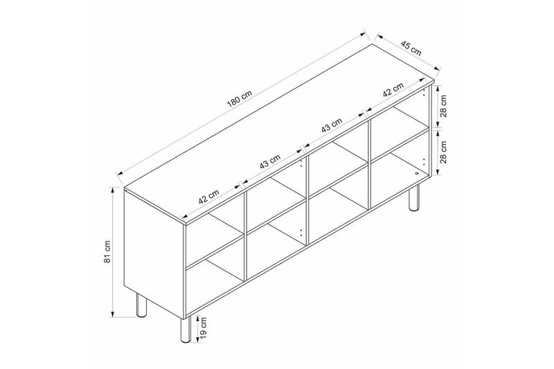Konsoli Bingdi valkoinen - Valkoinen - Huonekalut - Pöytä & ruokailuryhmä - Apupöytä & sivupöytä - Konsolipöytä