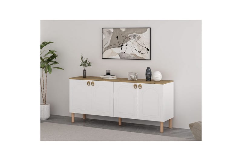 Konsoli Bingdi valkoinen - Valkoinen - Huonekalut - Pöytä & ruokailuryhmä - Apupöytä & sivupöytä - Konsolipöytä