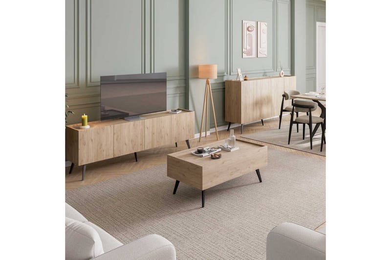 Konsoli Bulskoll Tammi - Keskisävyinen puu - Huonekalut - Pöytä & ruokailuryhmä - Apupöytä & sivupöytä - Konsolipöytä