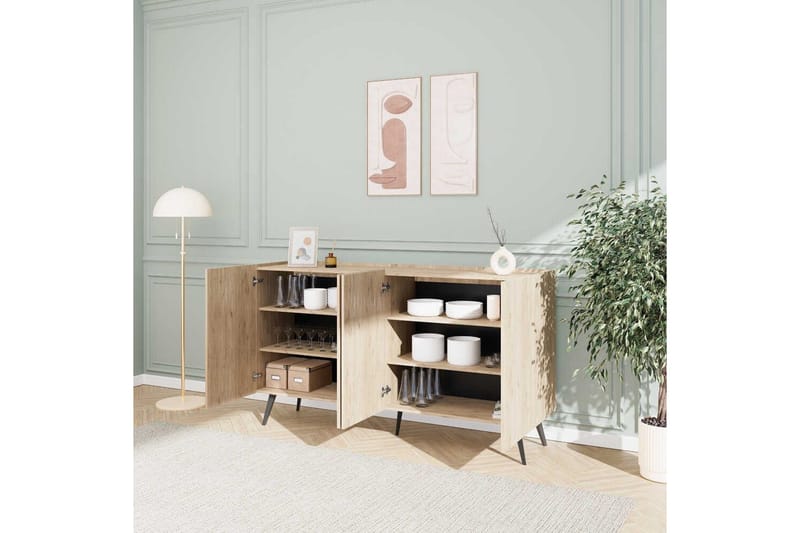Konsoli Bulskoll Tammi - Keskisävyinen puu - Huonekalut - Pöytä & ruokailuryhmä - Apupöytä & sivupöytä - Konsolipöytä