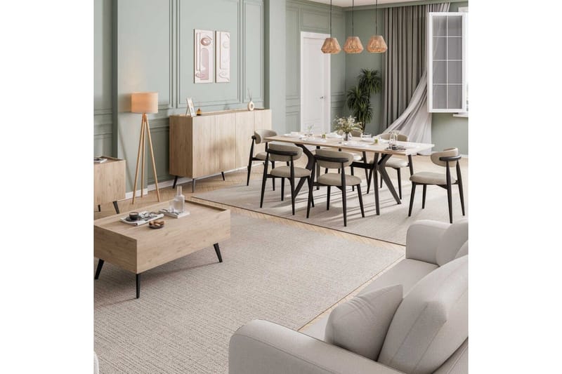 Konsoli Bulskoll Tammi - Keskisävyinen puu - Huonekalut - Pöytä & ruokailuryhmä - Apupöytä & sivupöytä - Konsolipöytä