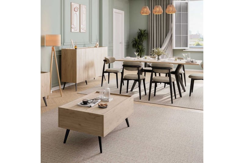 Konsoli Bulskoll Tammi - Keskisävyinen puu - Huonekalut - Pöytä & ruokailuryhmä - Apupöytä & sivupöytä - Konsolipöytä