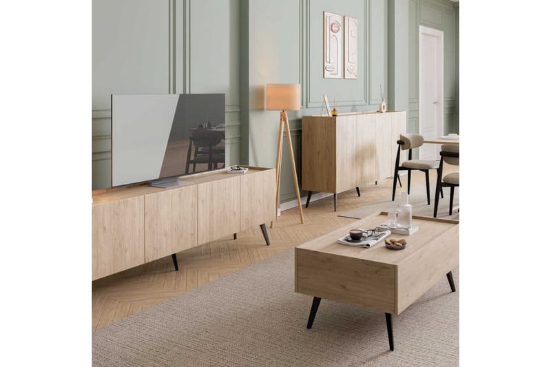 Konsoli Bulskoll Tammi - Keskisävyinen puu - Huonekalut - Pöytä & ruokailuryhmä - Apupöytä & sivupöytä - Konsolipöytä