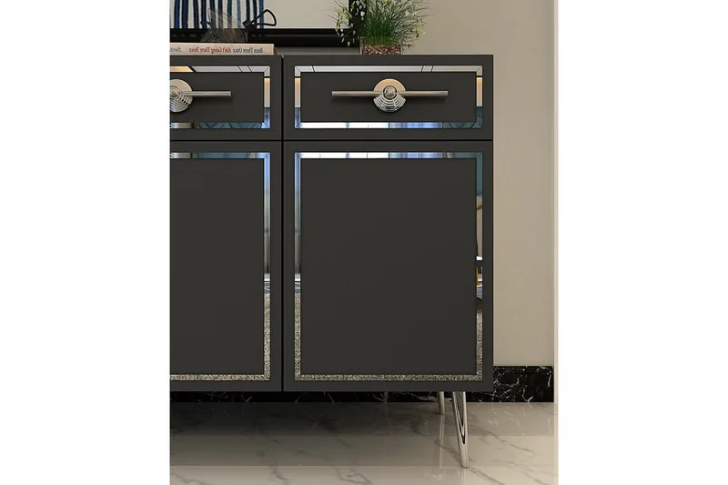 Konsoli Colomieuy Antrasiitti / Hopea - Antrasiitti / Hopea - Huonekalut - Pöytä & ruokailuryhmä - Apupöytä & sivupöytä - Konsolipöytä