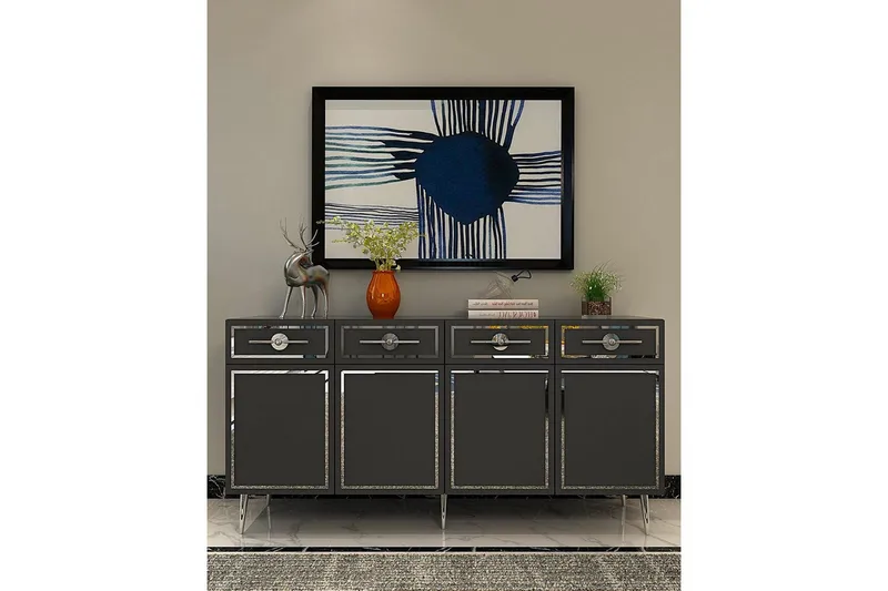 Konsoli Colomieuy Antrasiitti / Hopea - Antrasiitti / Hopea - Huonekalut - Pöytä & ruokailuryhmä - Apupöytä & sivupöytä - Konsolipöytä