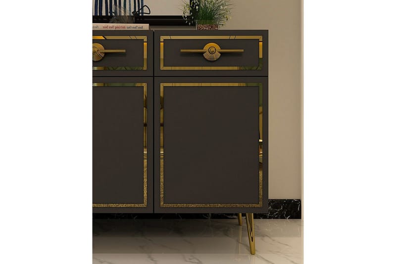 Konsoli Colomieuy Antrasiitti / Kulta - Antrasiitti / Kulta - Huonekalut - Pöytä & ruokailuryhmä - Apupöytä & sivupöytä - Konsolipöytä