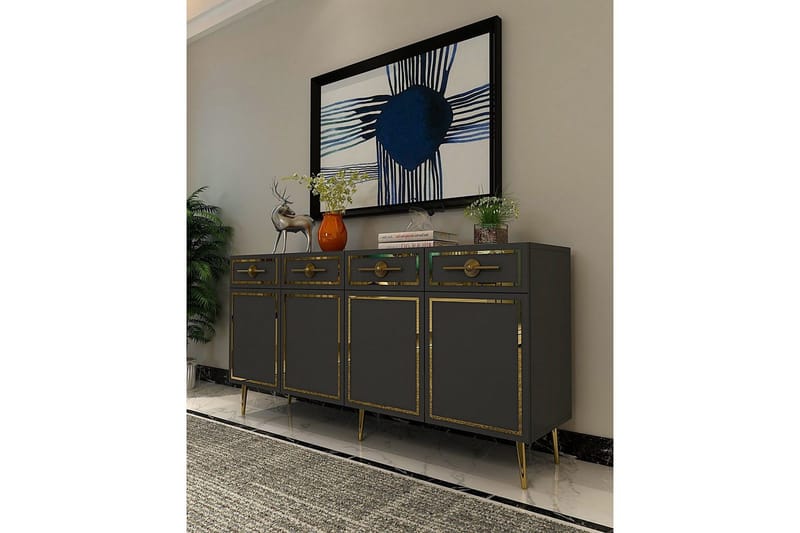 Konsoli Colomieuy Antrasiitti / Kulta - Antrasiitti / Kulta - Huonekalut - Pöytä & ruokailuryhmä - Apupöytä & sivupöytä - Konsolipöytä