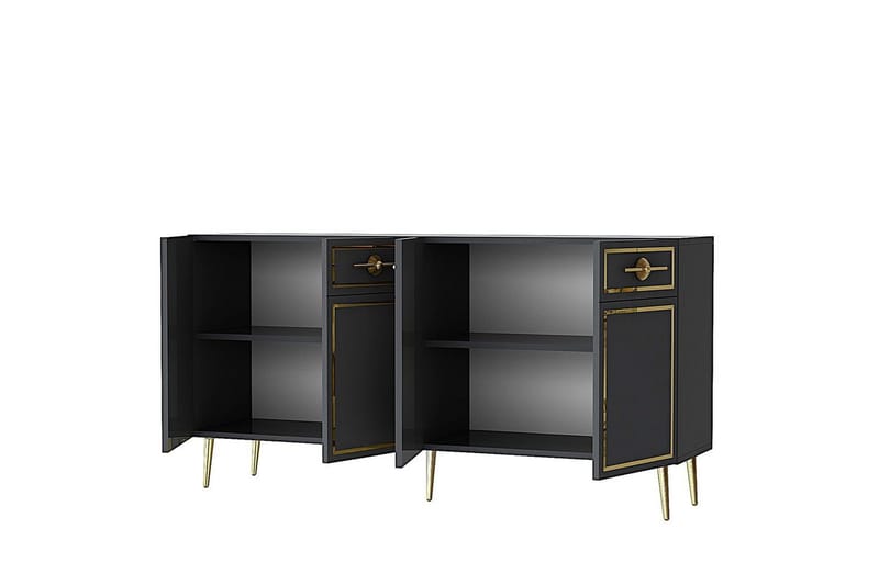 Konsoli Colomieuy Antrasiitti / Kulta - Antrasiitti / Kulta - Huonekalut - Pöytä & ruokailuryhmä - Apupöytä & sivupöytä - Konsolipöytä