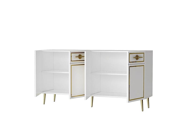 Konsoli Colomieuy Valkoinen / Kulta - Valkoinen / Kulta - Huonekalut - Pöytä & ruokailuryhmä - Apupöytä & sivupöytä - Konsolipöytä