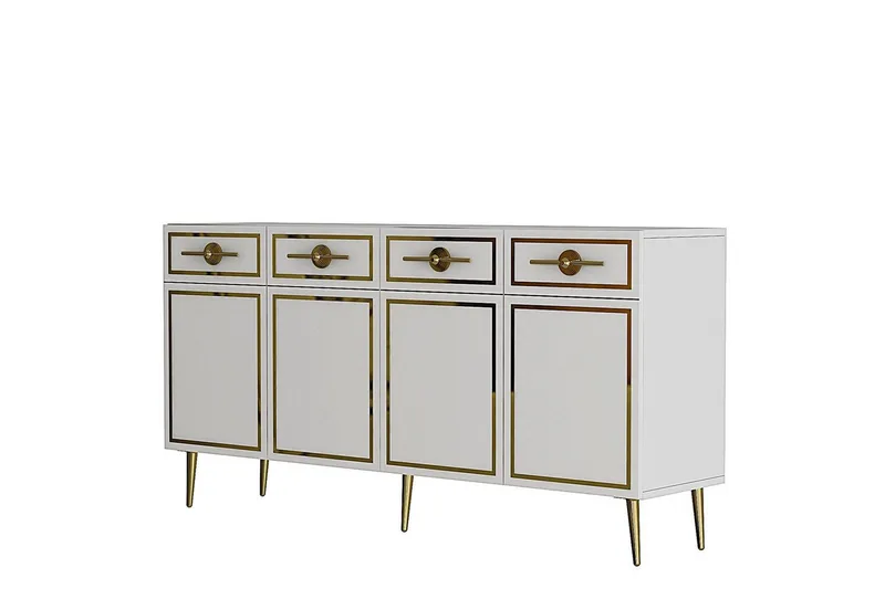 Konsoli Colomieuy Valkoinen / Kulta - Valkoinen / Kulta - Huonekalut - Pöytä & ruokailuryhmä - Apupöytä & sivupöytä - Konsolipöytä