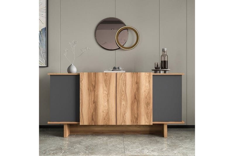 Konsoli Diannare Antrasiitti / Pähkinäpuu - Antrasiitti / Pähkinäpuu - Huonekalut - Pöytä & ruokailuryhmä - Apupöytä & sivupöytä - Konsolipöytä