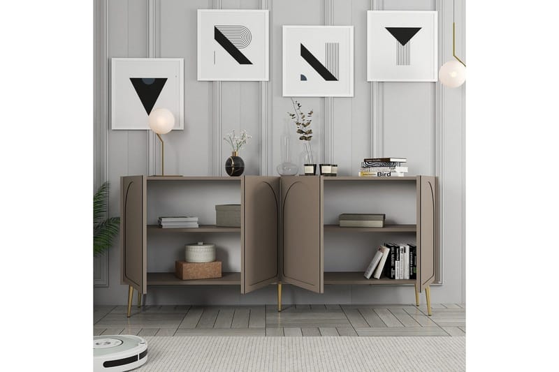 Konsoli Hazim Atlas / Kulta - Kulta/Monivärinen - Huonekalut - Pöytä & ruokailuryhmä - Apupöytä & sivupöytä - Konsolipöytä