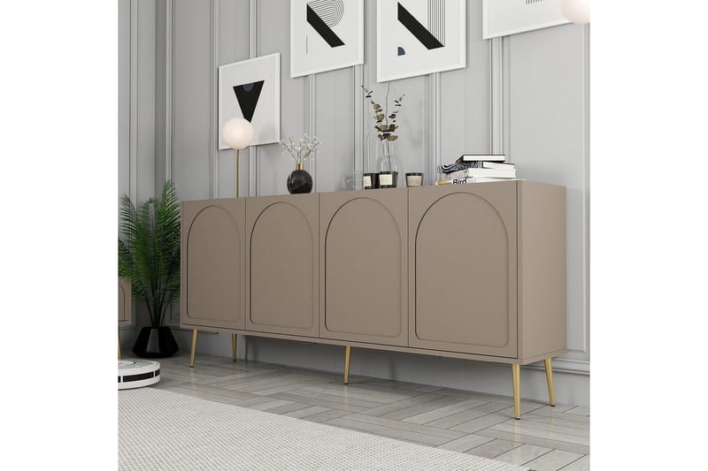 Konsoli Hazim Atlas / Kulta - Kulta/Monivärinen - Huonekalut - Pöytä & ruokailuryhmä - Apupöytä & sivupöytä - Konsolipöytä