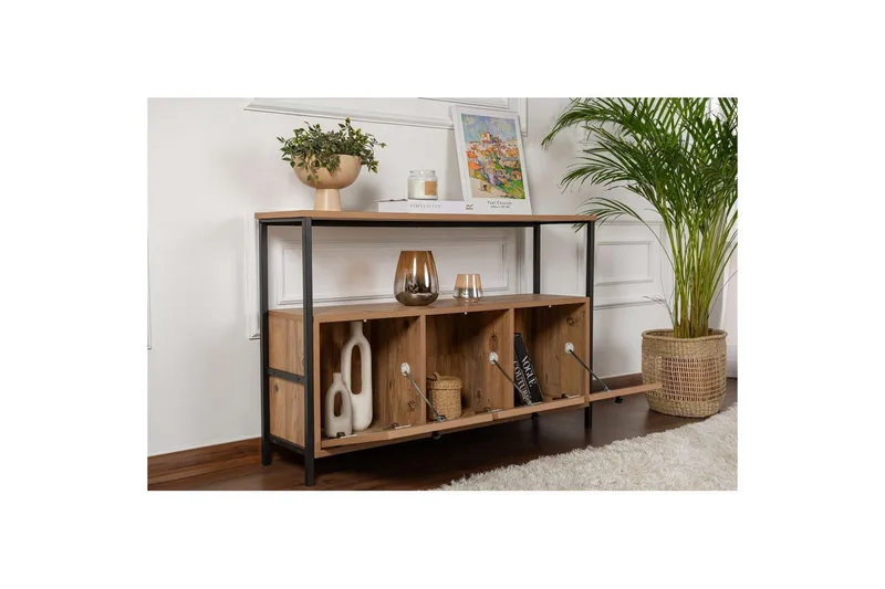 Konsoli Hemani Atlantin mänty musta - Atlantin mänty musta - Huonekalut - Pöytä & ruokailuryhmä - Apupöytä & sivupöytä - Konsolipöytä