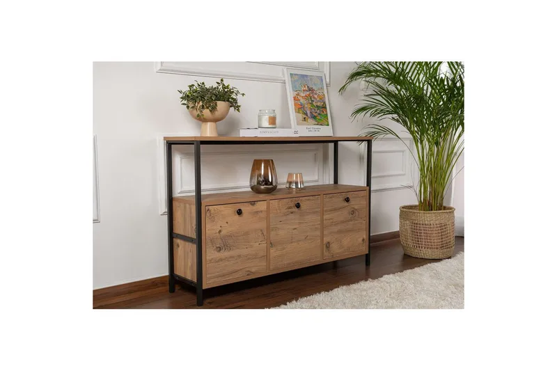 Konsoli Hemani Atlantin mänty musta - Atlantin mänty musta - Huonekalut - Pöytä & ruokailuryhmä - Apupöytä & sivupöytä - Konsolipöytä