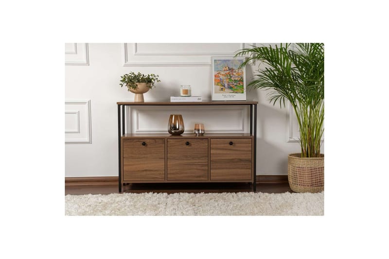 Konsoli Hemani Musta pähkinä - Musta pähkinä - Huonekalut - Pöytä & ruokailuryhmä - Apupöytä & sivupöytä - Konsolipöytä