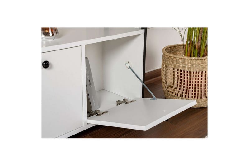 Konsoli Hemani Valkoinen Musta - Valkoinen Musta - Huonekalut - Pöytä & ruokailuryhmä - Apupöytä & sivupöytä - Konsolipöytä