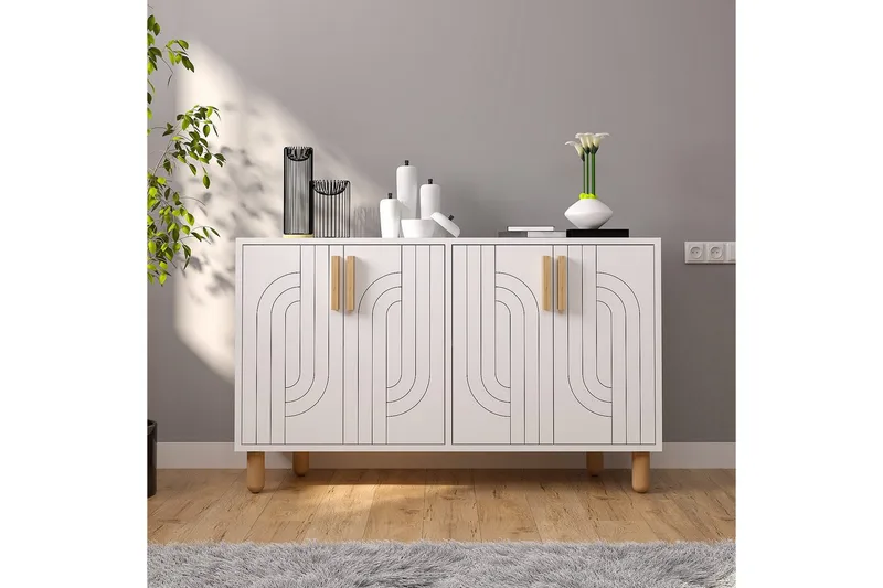 Konsoli Januka Valkoinen - Valkoinen - Huonekalut - Pöytä & ruokailuryhmä - Apupöytä & sivupöytä - Konsolipöytä