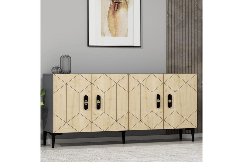 Konsoli Kaysie Antrasiitti / Safidoniritammi - Antrasiitti / Safidoniritammi - Huonekalut - Pöytä & ruokailuryhmä - Apupöytä & sivupöytä - Konsolipöytä