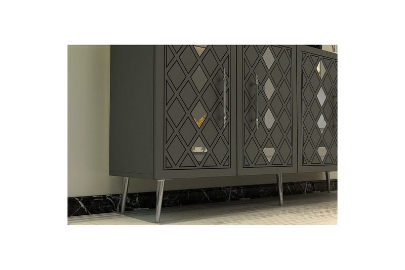 Konsoli Kupu Antrasiitti / Hopea - Antrasiitti / Hopea - Huonekalut - Pöytä & ruokailuryhmä - Apupöytä & sivupöytä - Konsolipöytä