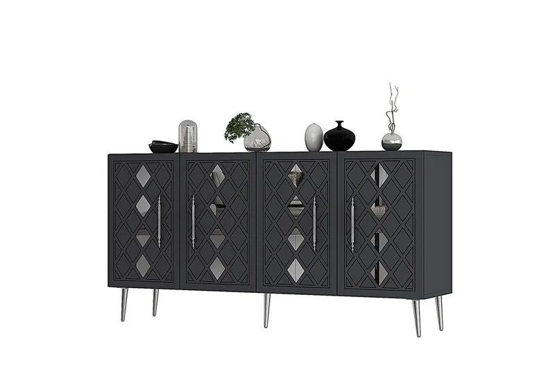 Konsoli Kupu Antrasiitti / Hopea - Antrasiitti / Hopea - Huonekalut - Pöytä & ruokailuryhmä - Apupöytä & sivupöytä - Konsolipöytä