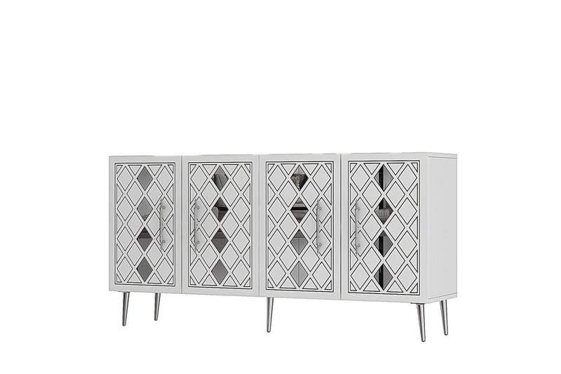 Konsoli Kupu Valkoinen / Hopea - Valkoinen / Hopea - Huonekalut - Pöytä & ruokailuryhmä - Apupöytä & sivupöytä - Konsolipöytä