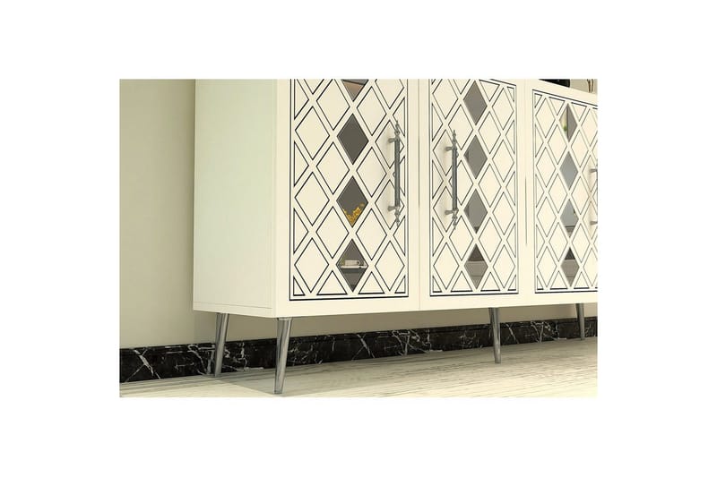 Konsoli Kupu Valkoinen / Hopea - Valkoinen / Hopea - Huonekalut - Pöytä & ruokailuryhmä - Apupöytä & sivupöytä - Konsolipöytä