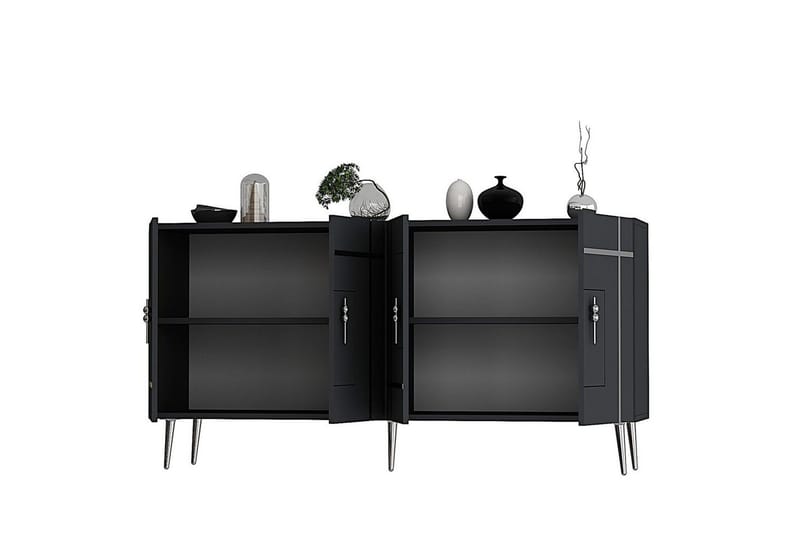 Konsoli Linja Antrasiitti / Hopea - Antrasiitti / Hopea - Huonekalut - Pöytä & ruokailuryhmä - Apupöytä & sivupöytä - Konsolipöytä