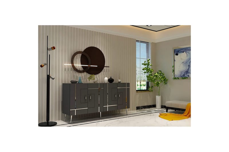 Konsoli Linja Antrasiitti / Hopea - Antrasiitti / Hopea - Huonekalut - Pöytä & ruokailuryhmä - Apupöytä & sivupöytä - Konsolipöytä