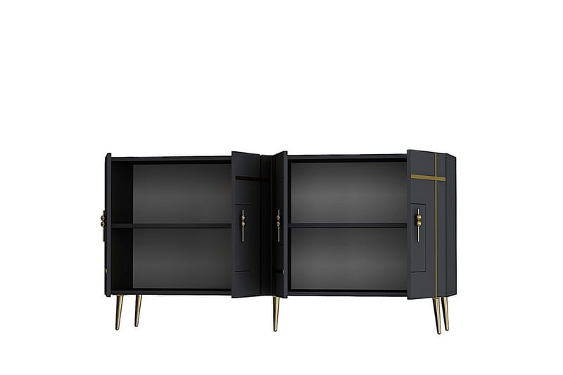 Konsoli Linja Antrasiitti / Kulta - Antrasiitti / Kulta - Huonekalut - Pöytä & ruokailuryhmä - Apupöytä & sivupöytä - Konsolipöytä