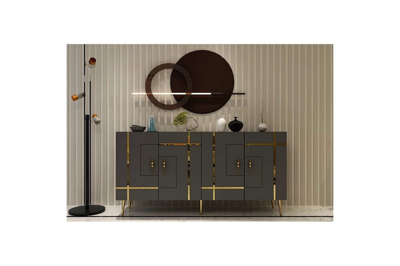 Konsoli Linja Antrasiitti / Kulta - Antrasiitti / Kulta - Huonekalut - Pöytä & ruokailuryhmä - Apupöytä & sivupöytä - Konsolipöytä