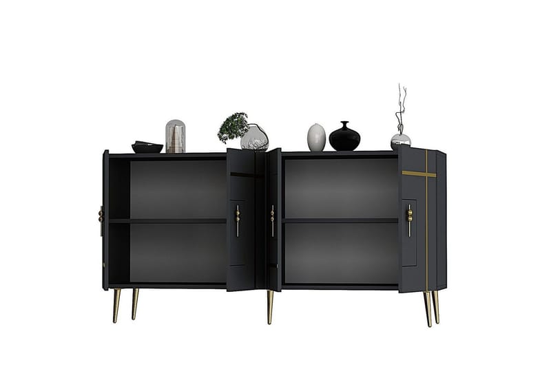 Konsoli Linja Antrasiitti / Kulta - Antrasiitti / Kulta - Huonekalut - Pöytä & ruokailuryhmä - Apupöytä & sivupöytä - Konsolipöytä