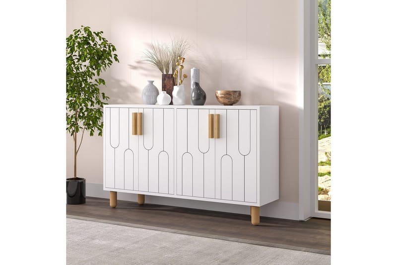 Konsoli Masateru Valkoinen - Valkoinen - Huonekalut - Pöytä & ruokailuryhmä - Apupöytä & sivupöytä - Konsolipöytä